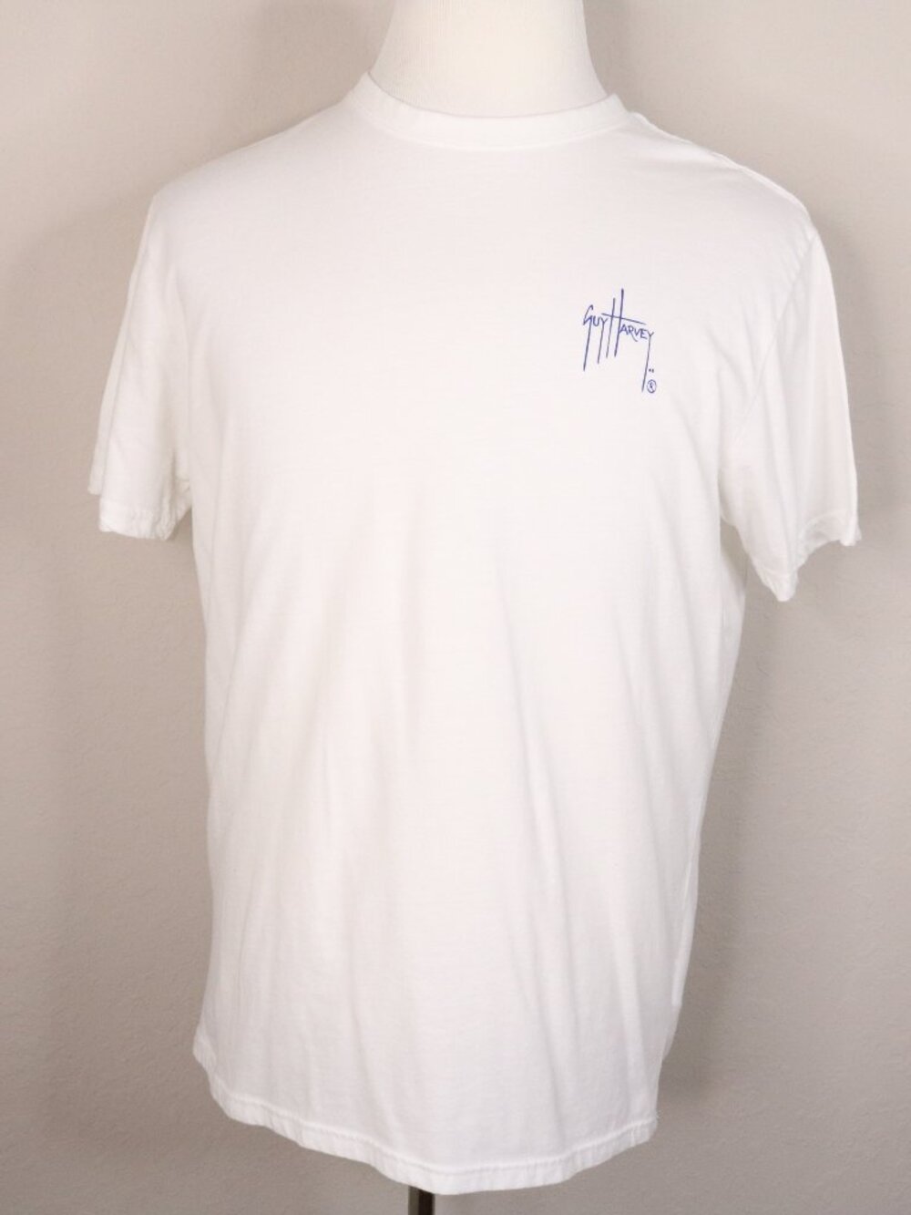 Guy Harvey Men's T-Shirt * Large L * Like New * USA Flag Graphic Shirt * Fishing